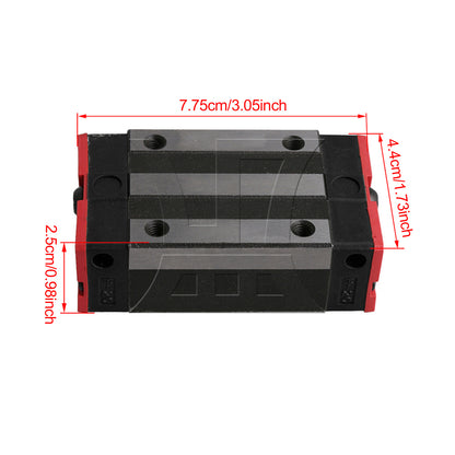 BQLZR 2pcs Linear Guide Slider Silent and Smooth HGH20CA