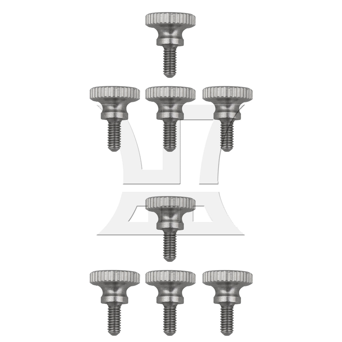 BQLZR M2.5x6mm Stainless Steel Stright Knurled Thumb Screws for Furniture