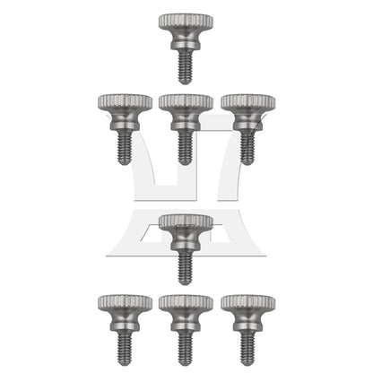 BQLZR M2.5x6mm Stainless Steel Stright Knurled Thumb Screws for Furniture