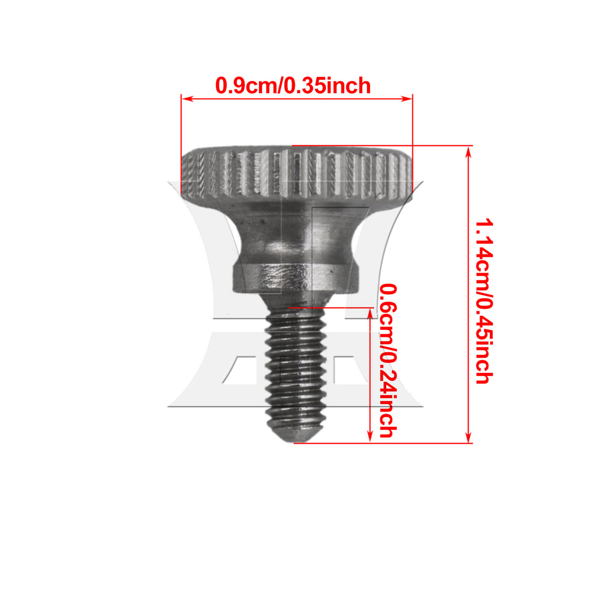 BQLZR M2.5x6mm Stainless Steel Stright Knurled Thumb Screws for Furniture