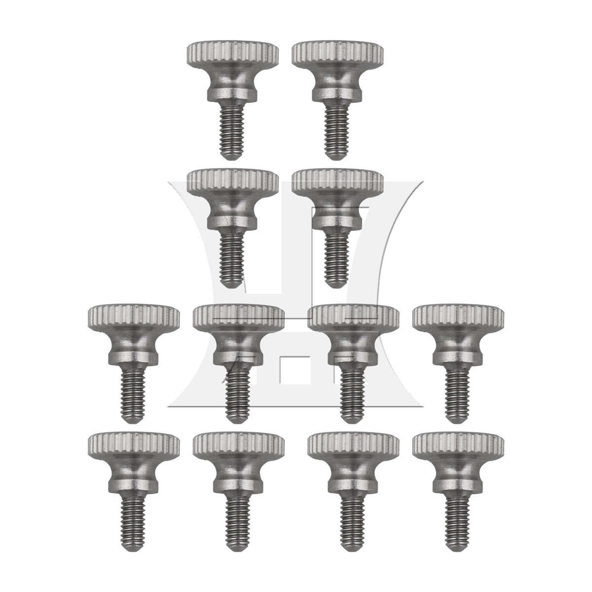 BQLZR M2.5x6mm Stainless Steel Stright Knurled Thumb Screws for Furniture