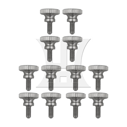 BQLZR M2.5x6mm Stainless Steel Stright Knurled Thumb Screws for Furniture