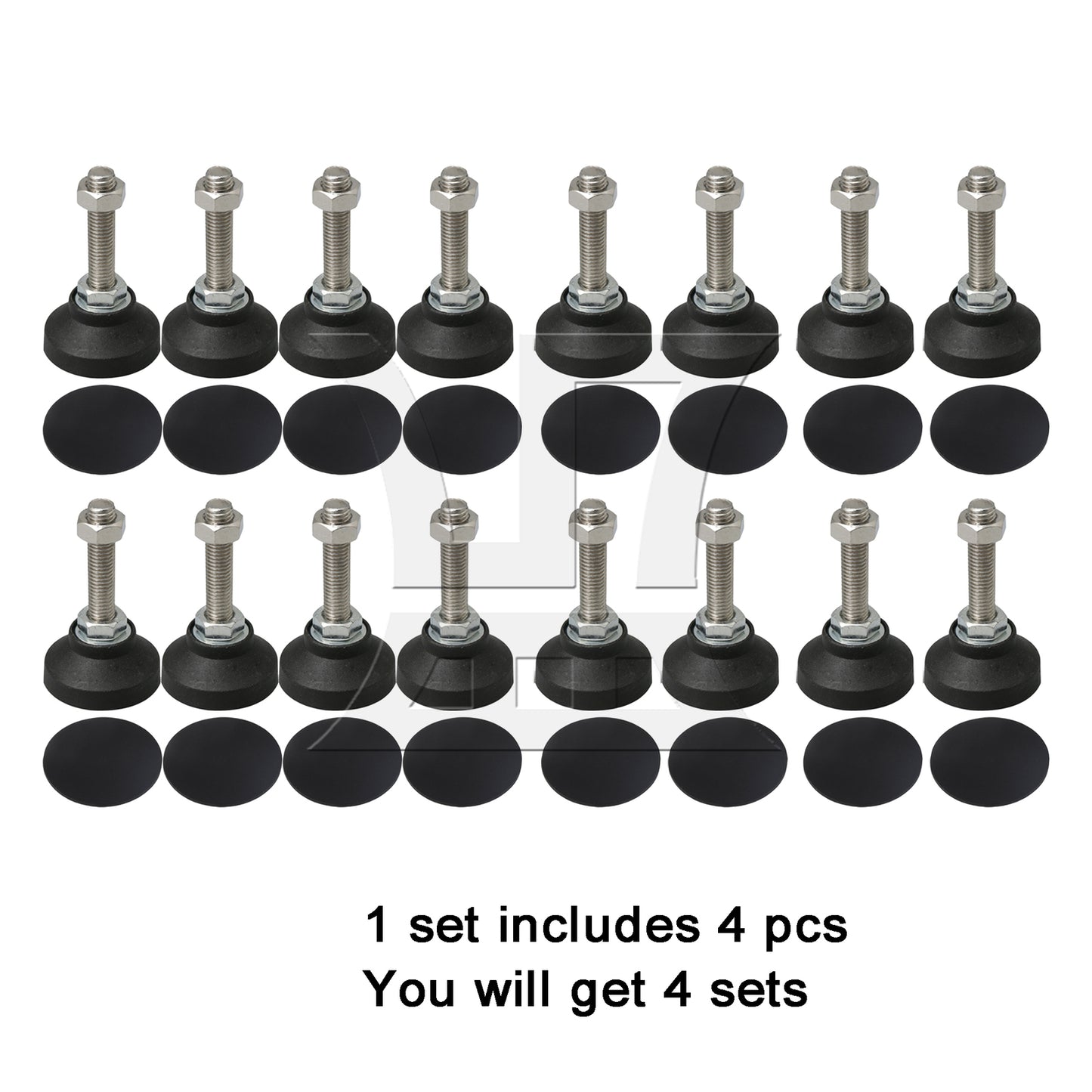 BQLZR 50mm Dia Adjustable Height Leveling Feet Furniture Glide M12 x 50mm