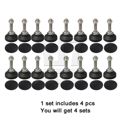 BQLZR 50mm Dia Adjustable Height Leveling Feet Furniture Glide M12 x 50mm
