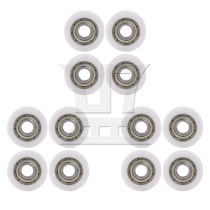 BQLZR  1.5mm Deep 695ZZ U-type Groove Pulley Rail Ball Bearing Wheel 18x5x6mm