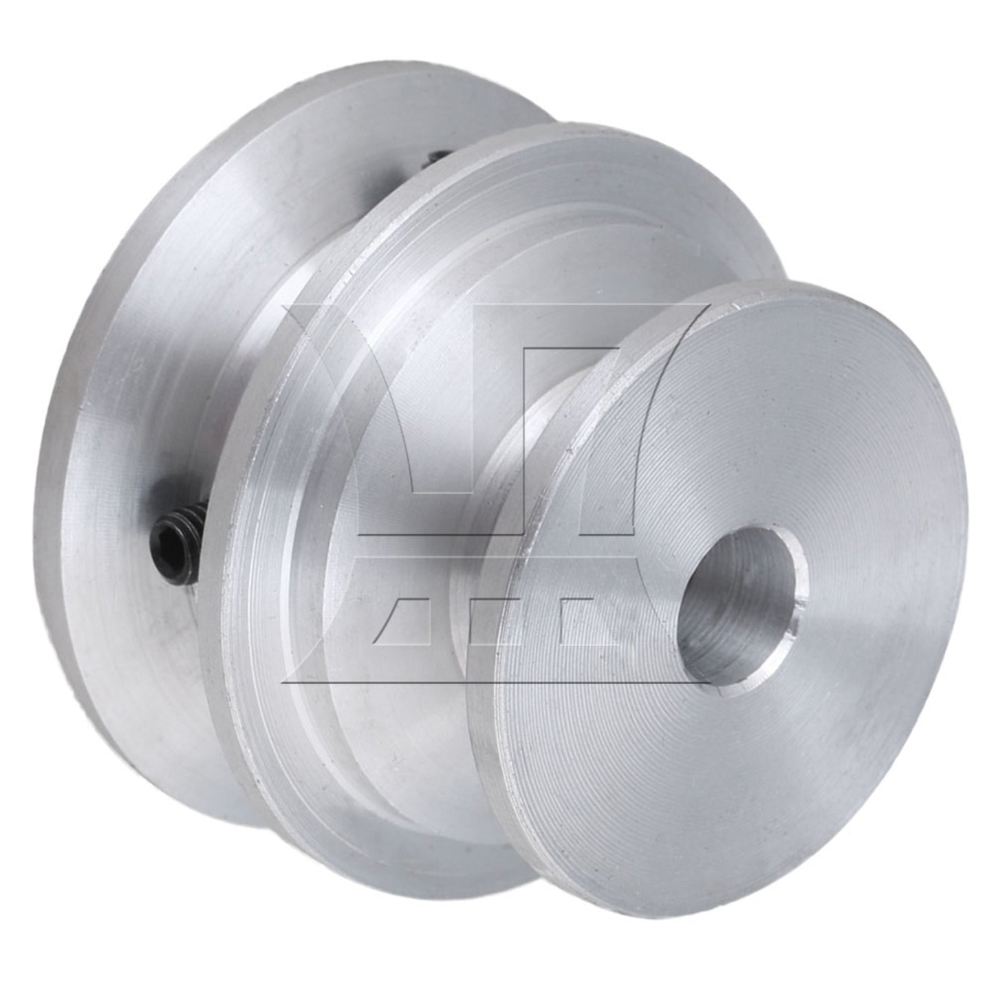 BQLZR 2 Pieces Silver Aluminum 2-Step Pulley 40x30x8MM for Motor Shalf Drive Belt