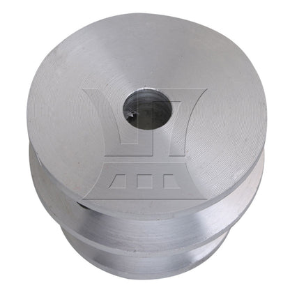 BQLZR 2 Pieces Silver Aluminum 2-Step Pulley 40x30x8MM for Motor Shalf Drive Belt