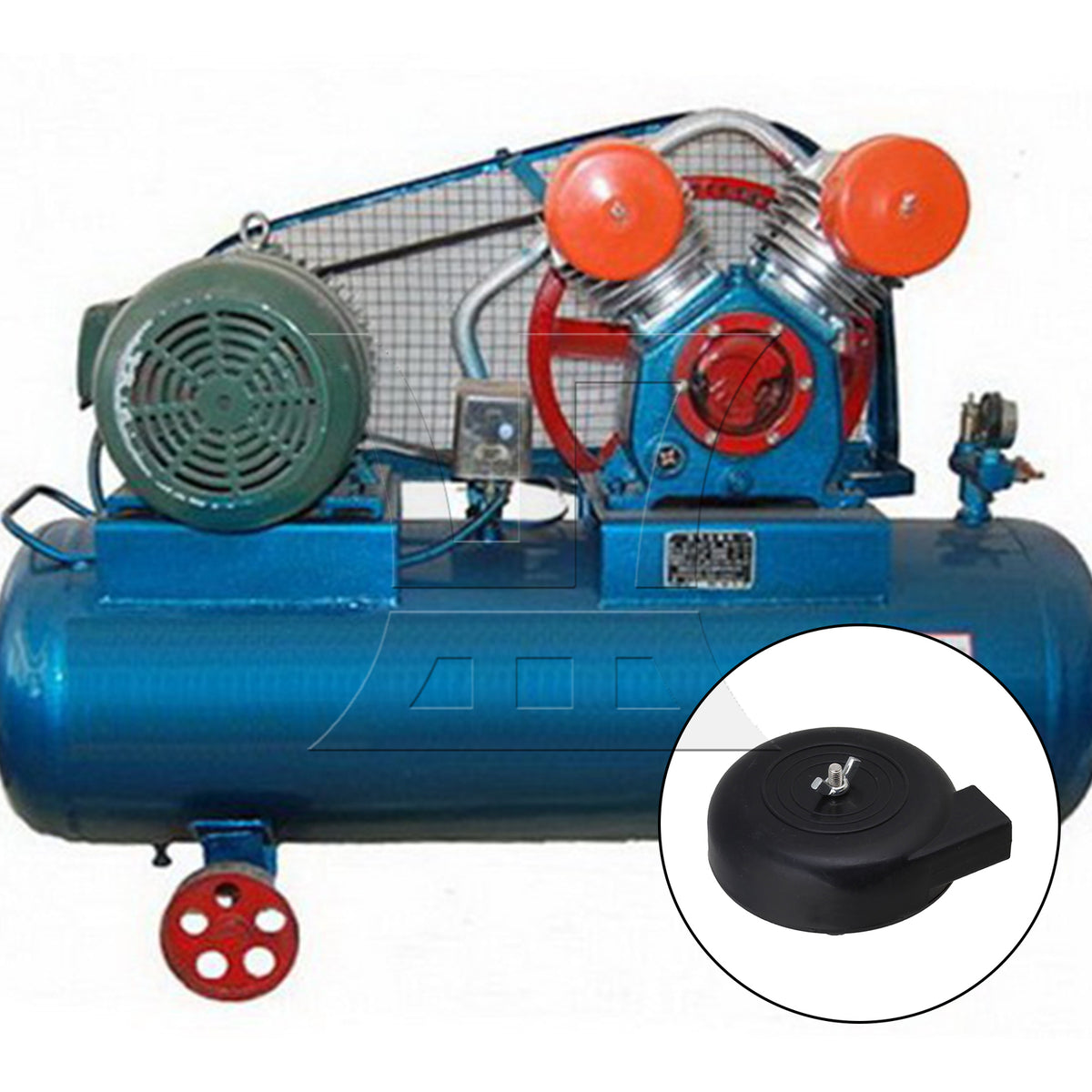 BQLZR 2 Pieces Black Air Intake Filter Silencer Compressor Blower Pump 16mm Diameter