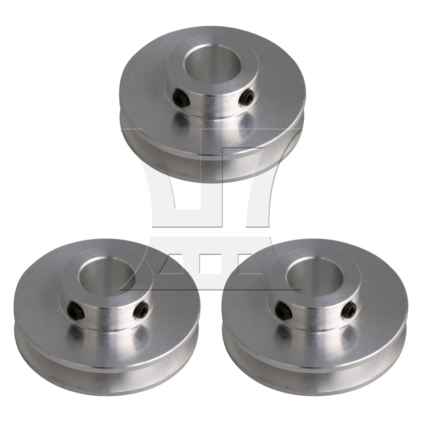 BQLZR 2Pieces Aluminum 4.1x1.2cm Groove Step Pulley for Milling Machine Silver