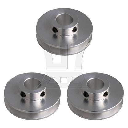 BQLZR 2Pieces Aluminum 4.1x1.2cm Groove Step Pulley for Milling Machine Silver