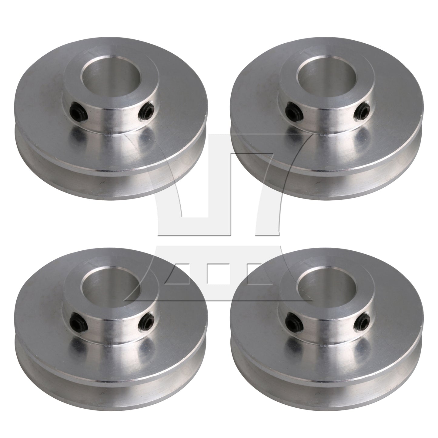 BQLZR 2Pieces Aluminum 4.1x1.2cm Groove Step Pulley for Milling Machine Silver