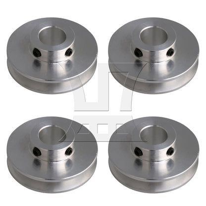 BQLZR 2Pieces Aluminum 4.1x1.2cm Groove Step Pulley for Milling Machine Silver