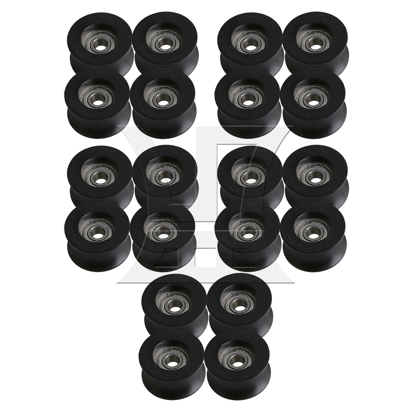 BQLZR Black U Type Groove Bearing Pulley Wheel Pulley 5x25x13mm for Window