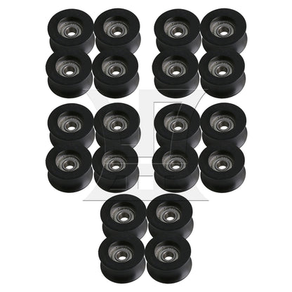 BQLZR Black U Type Groove Bearing Pulley Wheel Pulley 5x25x13mm for Window
