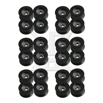 BQLZR Black U Type Groove Bearing Pulley Wheel Pulley 5x25x13mm for Window