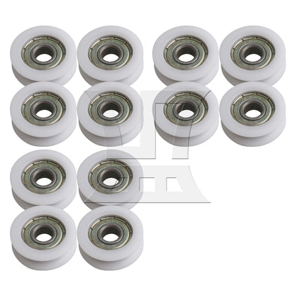BQLZR  Bearing Pulley Guide Track Roller 0.31x1.18x0.39inch for Garage Door