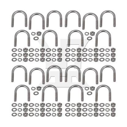 BQLZR 5pcs Premium 304 Steel U-Bolt U-Screw for Trampoline Enclosure M6 22mm Dia