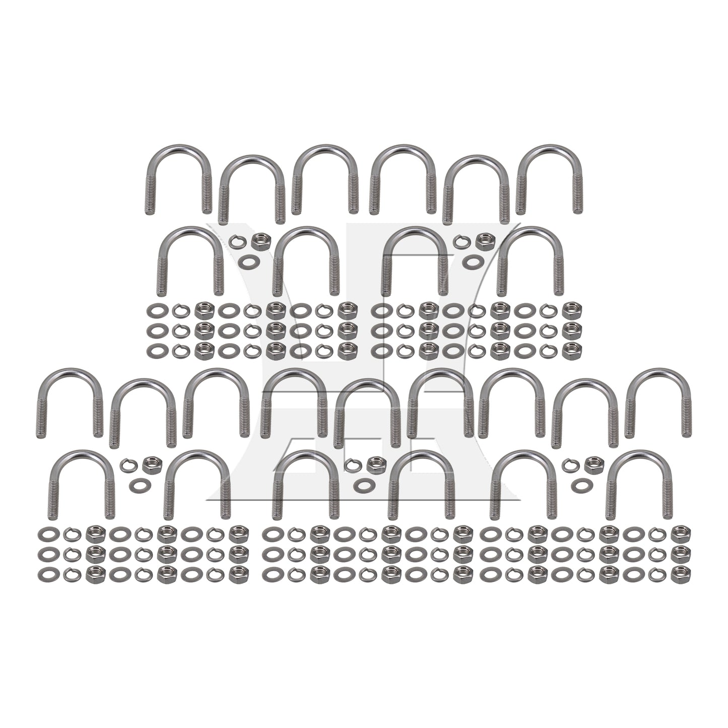 BQLZR 5pcs Premium 304 Steel U-Bolt U-Screw for Trampoline Enclosure M6 22mm Dia