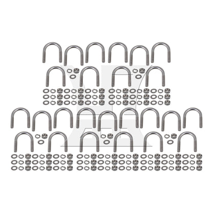 BQLZR 5pcs Premium 304 Steel U-Bolt U-Screw for Trampoline Enclosure M6 22mm Dia