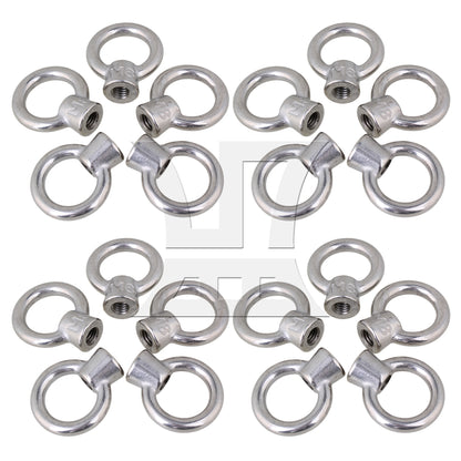BQLZR Japanese Style 304 Stainless Steel M8 Ring Shape Metric Threaded Eyed Nuts