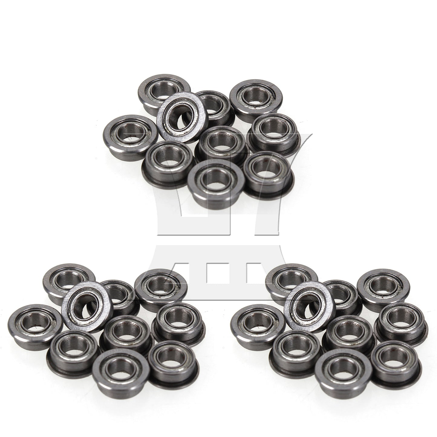 BQLZR  Silver Zinc Alloy Shielded Flanged Model Ball Flange Bearing 3 x 6 x 2.5mm
