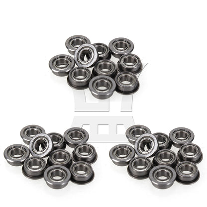 BQLZR  Silver Zinc Alloy Shielded Flanged Model Ball Flange Bearing 3 x 6 x 2.5mm