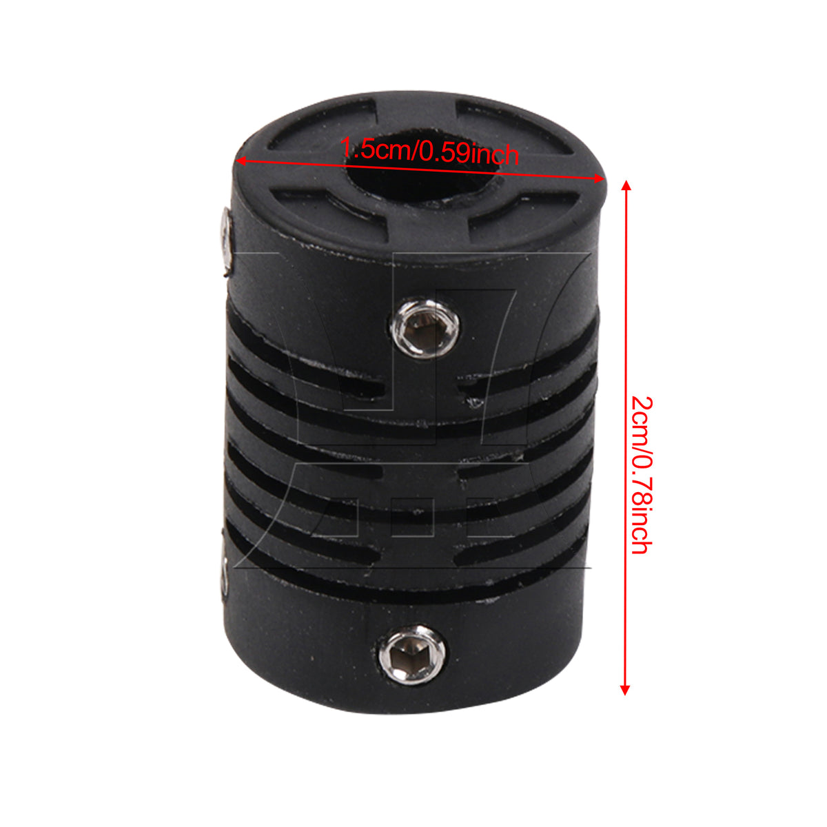 BQLZR 10pcs 6x6mm Encoder Coupling D15L21 Black Elastic Coupling Motor Coupler for Driving Shaft