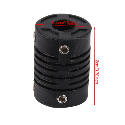 BQLZR 10pcs 6x6mm Encoder Coupling D15L21 Black Elastic Coupling Motor Coupler for Driving Shaft