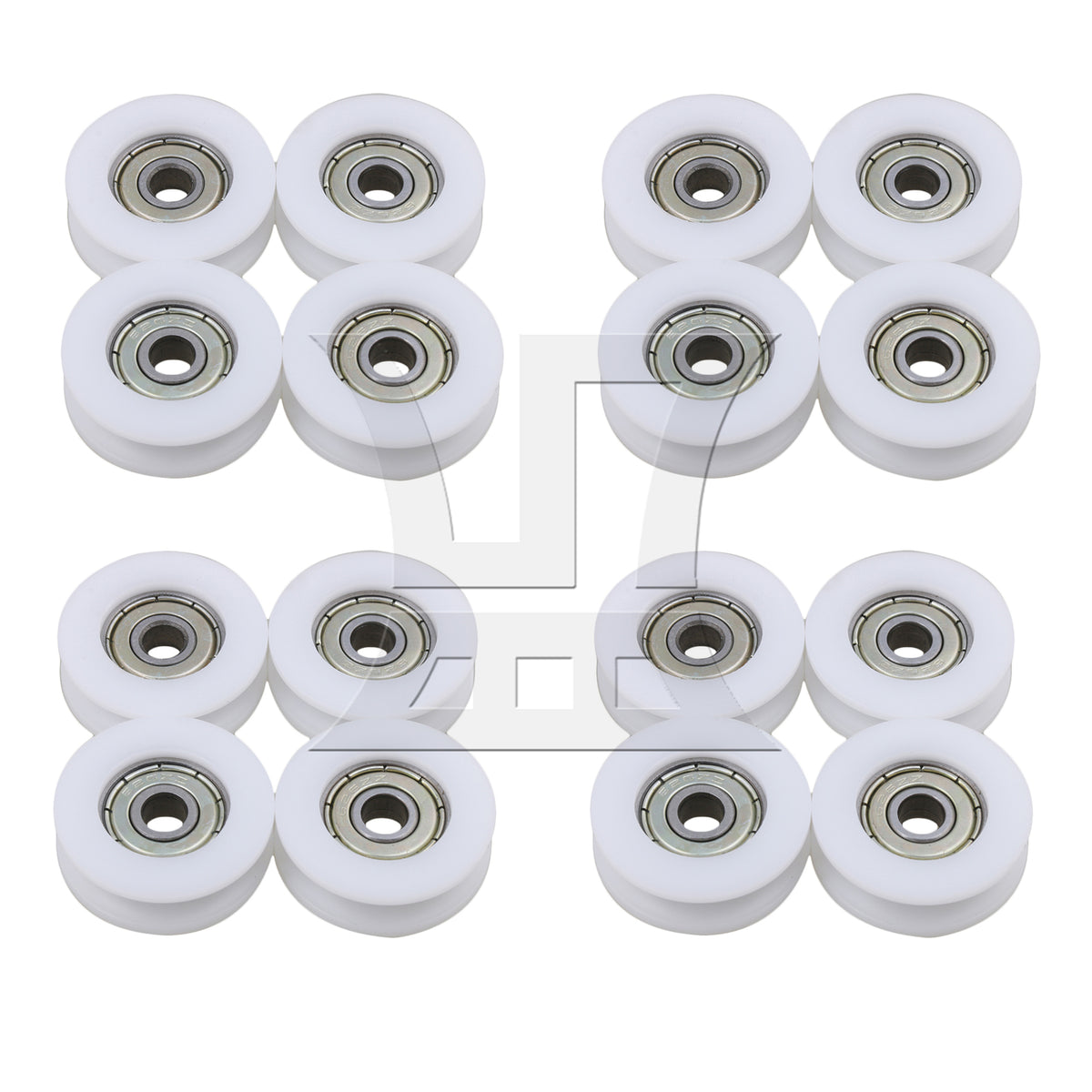 BQLZR  U Type Groove Guide Pulley Wheel 6x30x10mm White for Packaging Machines Pulley Equipment