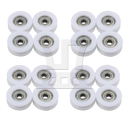 BQLZR  U Type Groove Guide Pulley Wheel 6x30x10mm White for Packaging Machines Pulley Equipment