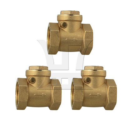 BQLZR 1inch Brass Thread Female BSPP Swing Check Valve DN25 with ID 32mm