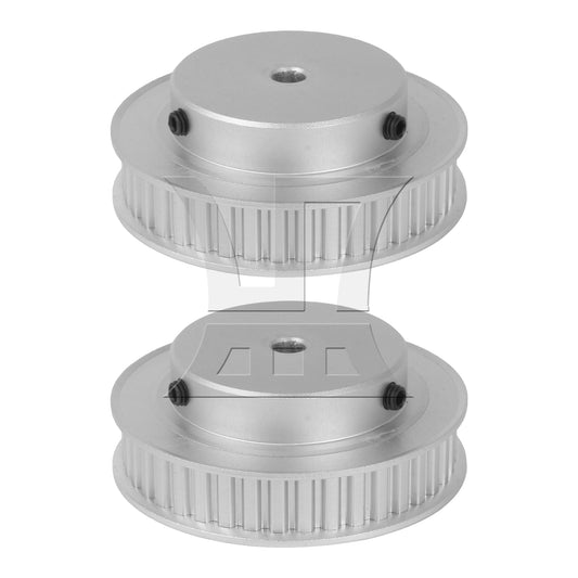 BQLZR 2 Pieces Aluminum Timing Belt Pulleys XL 40 T for Printing Equipment Silver