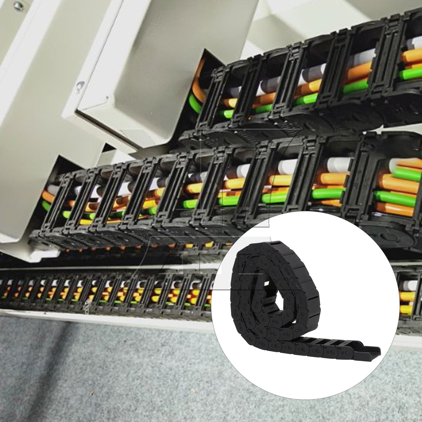 BQLZR Plastic Drag Chain Cable Carrier 1 meter Length R28 Semi-closed Type