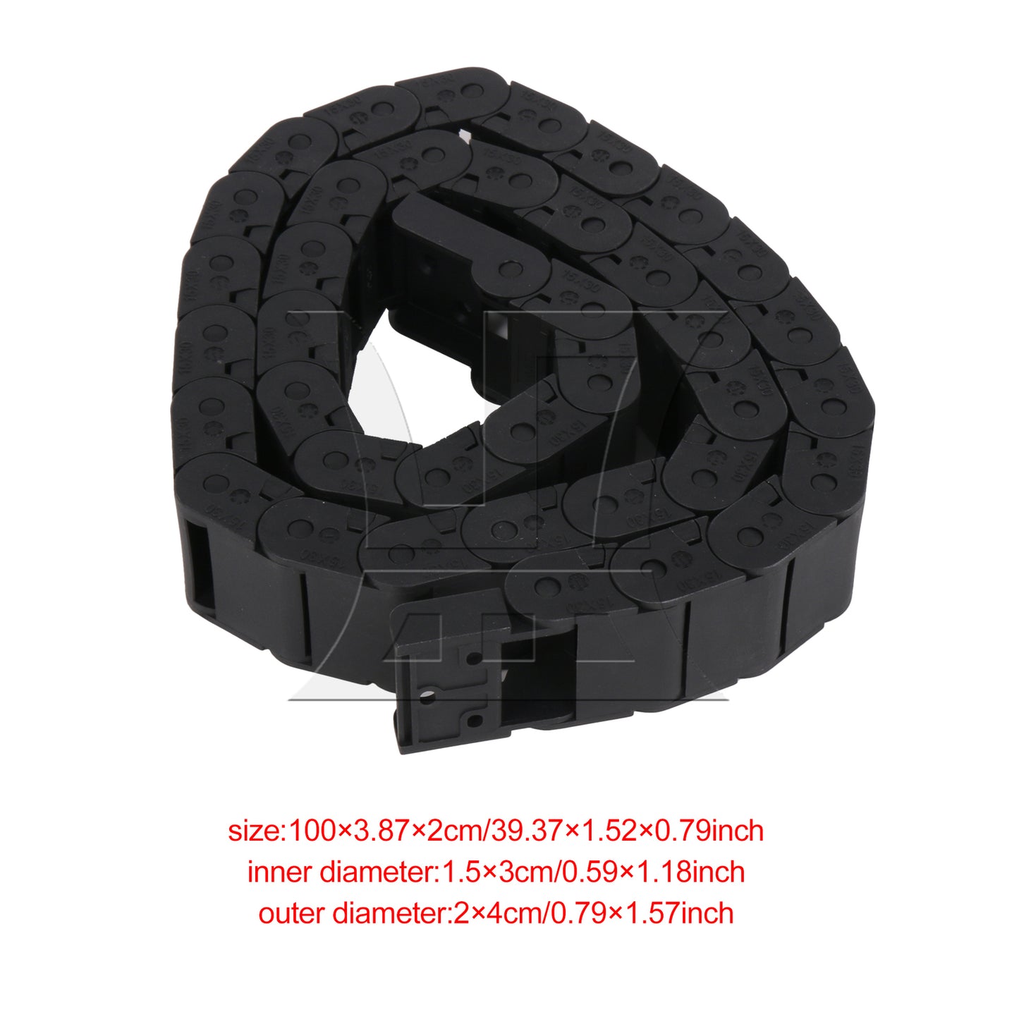 BQLZR Plastic Drag Chain Cable Carrier 1 meter Length R28 Semi-closed Type