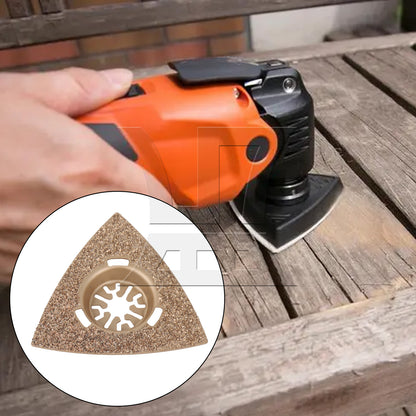 BQLZR 2pcs Oscillating Triangular Carbide Grit Rasp for Polishing Stone 8x7.4cm Golden