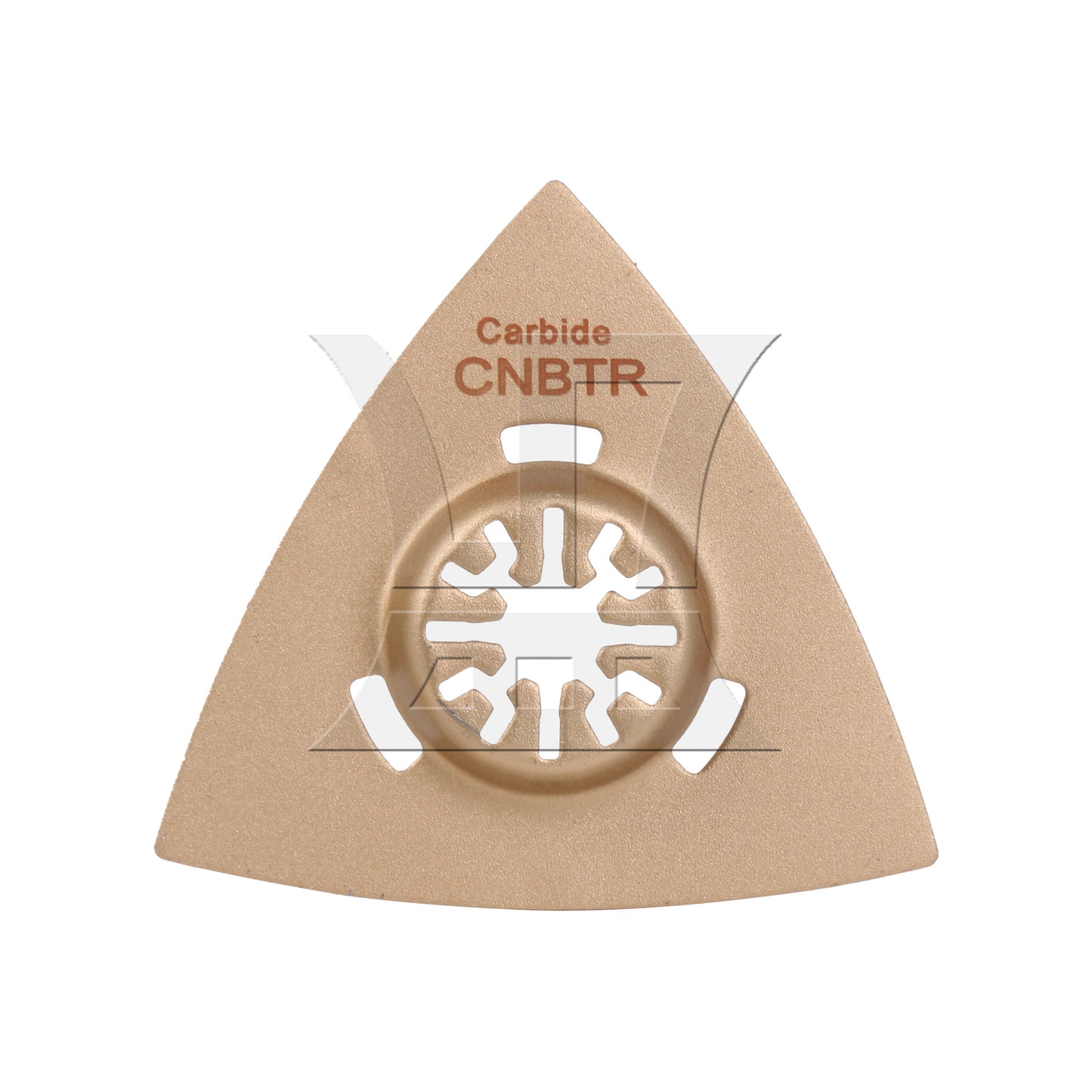 BQLZR 2pcs Oscillating Triangular Carbide Grit Rasp for Polishing Stone 8x7.4cm Golden