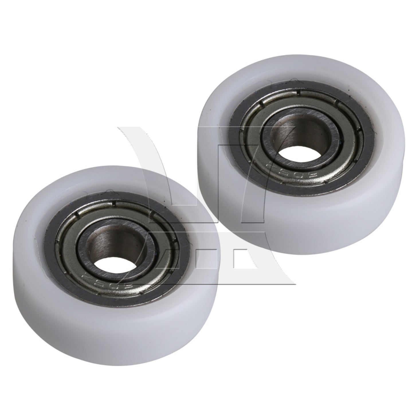 BQLZR 12 Pieces White Ball Bearing Wheel Pulley 0.5x1.9x0.7cm for Furniture Hardware