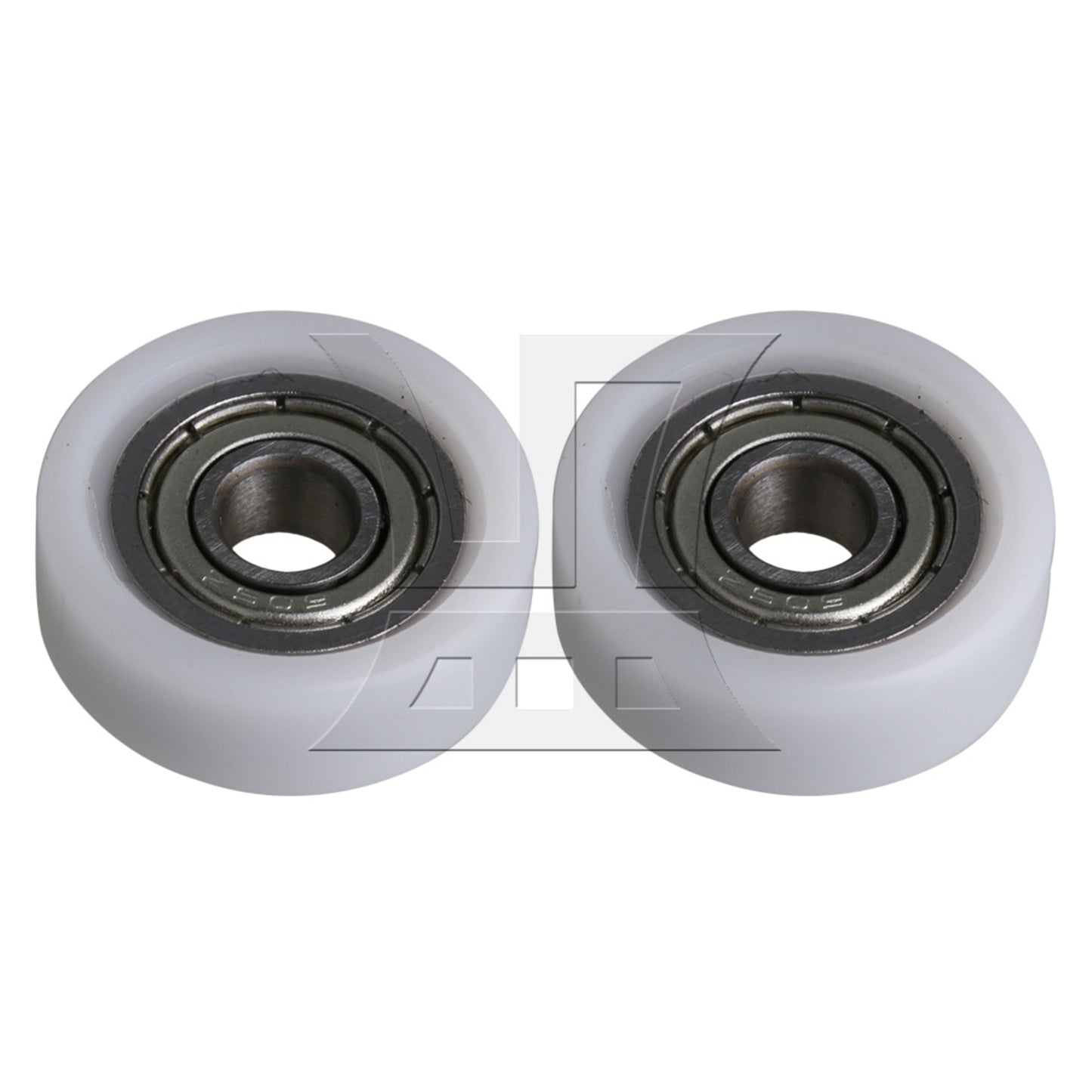 BQLZR 12 Pieces White Ball Bearing Wheel Pulley 0.5x1.9x0.7cm for Furniture Hardware