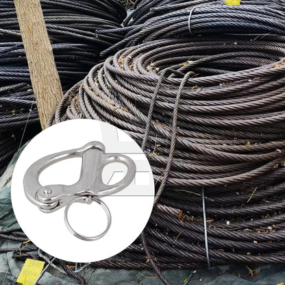 BQLZR 3pcs Stainless Steel Shackle, Suitable for Wire Rope