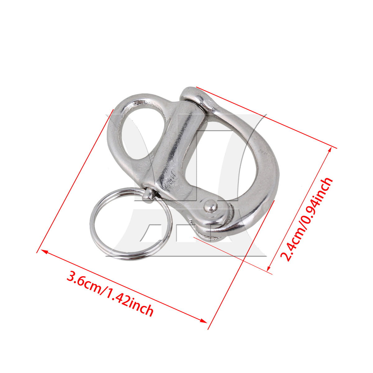 BQLZR 3pcs Stainless Steel Shackle, Suitable for Wire Rope
