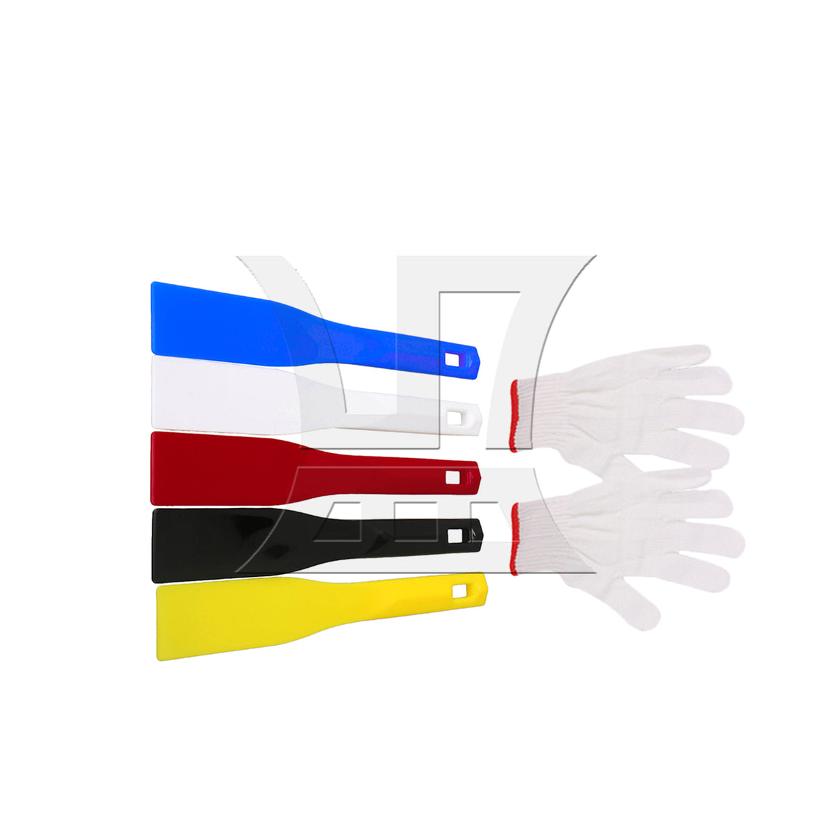 BQLZR 5pcs Printing Ink Spatulas Plastic 295x45mm for Removing Ink From Screen