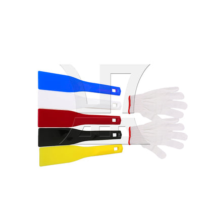BQLZR 5pcs Printing Ink Spatulas Plastic 295x45mm for Removing Ink From Screen