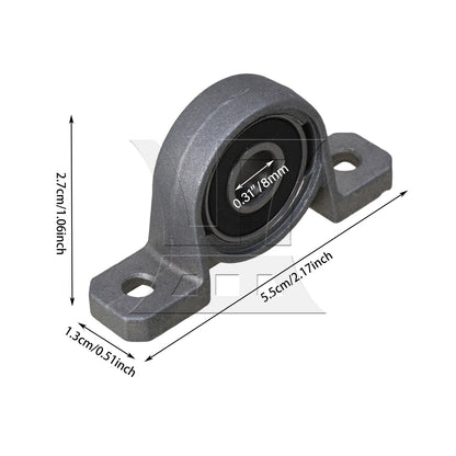 BQLZR Horizontal 8mm 350mm Length Lead Screw Rod Bearing Pillow Block Set