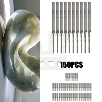 BQLZR Lapidary Coated Solid Bits Gems Drilling Bits 1mm Silver