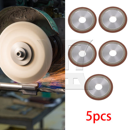 BQLZR 5pcs Tapered Plain Resin Diamond Grinding Wheel Suitable for Polishing And Grinding