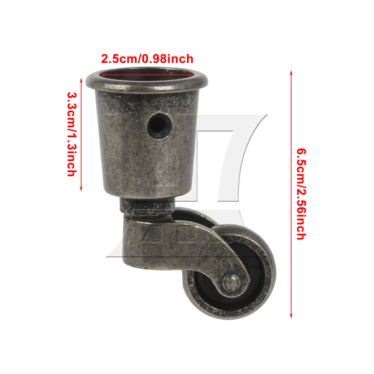 BQLZR  Antique Swivel Caster Cups 32.5mm for Office Chairs Smooth and Easy to Roll