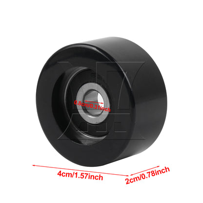 BQLZR 2pcs Flat-Groove Bearing Pulley Wheel Black 8x40x20mm Black for Furniture Hardware Accessories
