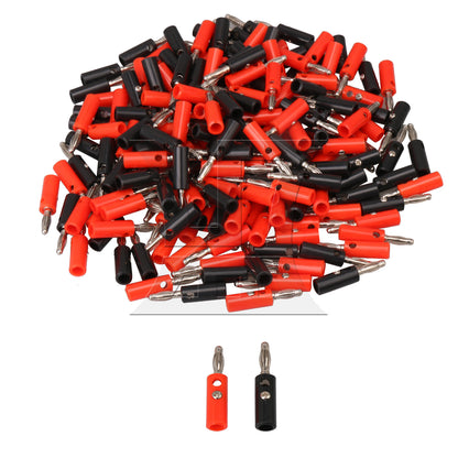 BQLZR 200 Pieces Multimeter Probe Banana Plug Male Screw Type Connectors 0.157inch