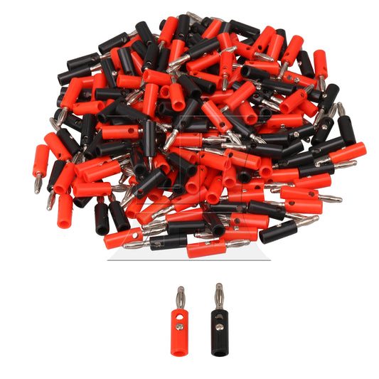 BQLZR 200 Pieces Multimeter Probe Banana Plug Male Screw Type Connectors 0.157inch