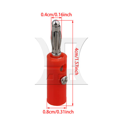 BQLZR 200 Pieces Multimeter Probe Banana Plug Male Screw Type Connectors 0.157inch